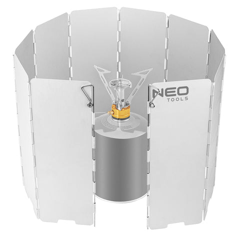 NEO TOOLS 63-142 Szélárnyékoló kemping gázégőhöz, 840(ker)x240mm(mag)