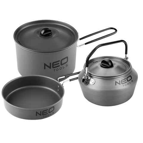 NEO TOOLS 63-145 Kemping főzőedény készlet 3 részes