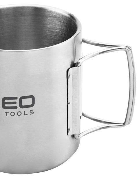 NEO TOOLS 63-150 Kemping bögre 320ml, duppla fal, behajtható fogantyú
