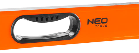 NEO TOOLS 71-114 Vízmérték, alumínium, 2 fogantyú, 3 libella, mágneses, mart talp, 100cm