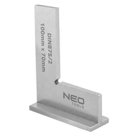 NEO TOOLS 72-031 Precíziós talpas derékszög, DIN875/2, 100x70mm