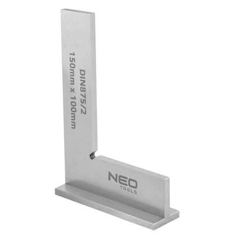 NEO TOOLS 72-032 Precíziós talpas derékszög, DIN875/2, 150x100mm