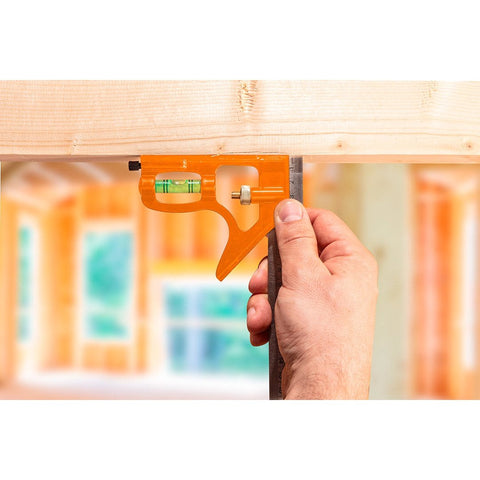 NEO TOOLS 72-125 Profi szögmérő, derékszög és vonalzó, rozsdamentes-alu 30cm
