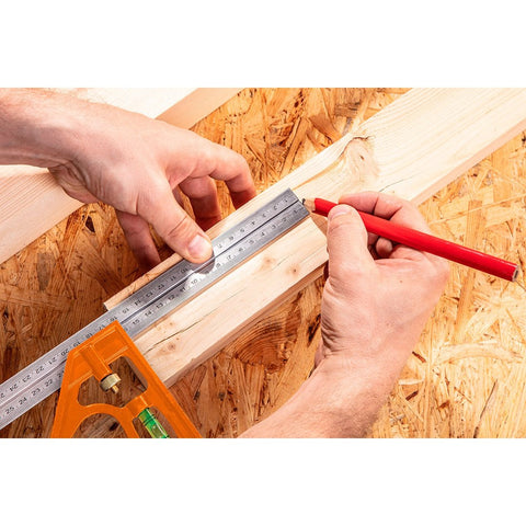 NEO TOOLS 72-125 Profi szögmérő, derékszög és vonalzó, rozsdamentes-alu 30cm
