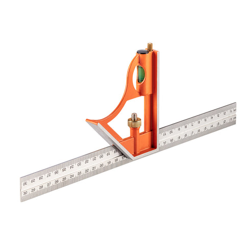 NEO TOOLS 72-125 Profi szögmérő, derékszög és vonalzó, rozsdamentes-alu 30cm