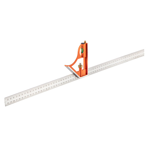 NEO TOOLS 72-126 Profi szögmérő, derékszög és vonalzó, rozsdamentes-alu 60cm