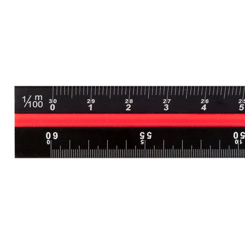 NEO TOOLS 72-205 Műszaki vonalzó, 3 élű, 30cm, alumínium