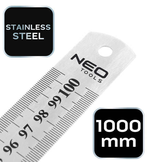 NEO TOOLS 72-210 Acél vonalzó 100cm rozsdamentes