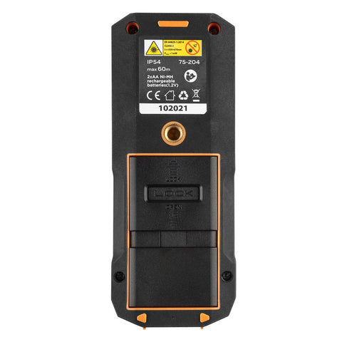 NEO TOOLS 75-204 Lézeres távolságmérő, hatótáv: 60 m, IP54, fröccsenő víz védelem