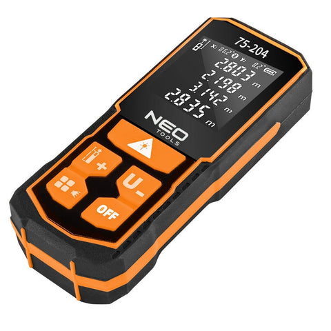 NEO TOOLS 75-204 Lézeres távolságmérő, hatótáv: 60 m, IP54, fröccsenő víz védelem