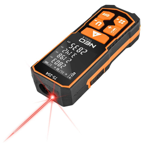 NEO TOOLS 75-204 Lézeres távolságmérő, hatótáv: 60 m, IP54, fröccsenő víz védelem