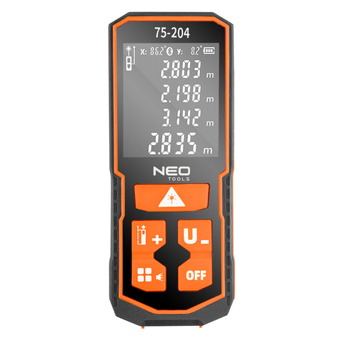 NEO TOOLS 75-204 Lézeres távolságmérő, hatótáv: 60 m, IP54, fröccsenő víz védelem