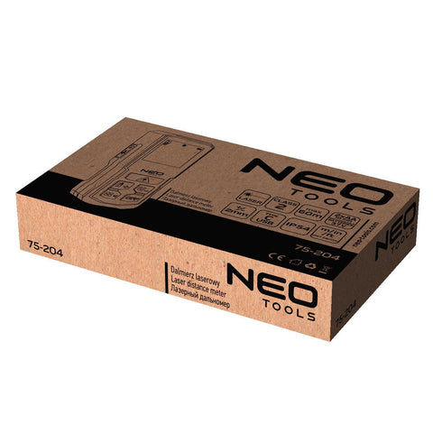 NEO TOOLS 75-204 Lézeres távolságmérő, hatótáv: 60 m, IP54, fröccsenő víz védelem