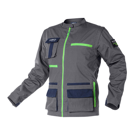 NEO TOOLS 81-217-L Munkadzseki PREMIUM, 100% pamut, hasadásgátló szövet, több méretben