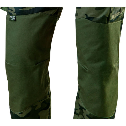 NEO TOOLS 81-221-XXL Munkanadrág terepmintás, CAMO, 60% pamut, 40% polyester, 255 g/m2, XXL