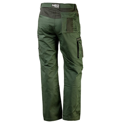 NEO TOOLS 81-222-XXL Munkanadrág olíva, CAMO, 60% pamut, 40% polyester, 255 g/m2, XXL