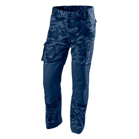 NEO TOOLS 81-223-XS Munkanadrág tengerészkék terepmintás, Camo, Navy, 60% pamut + 40% poliészter, XS