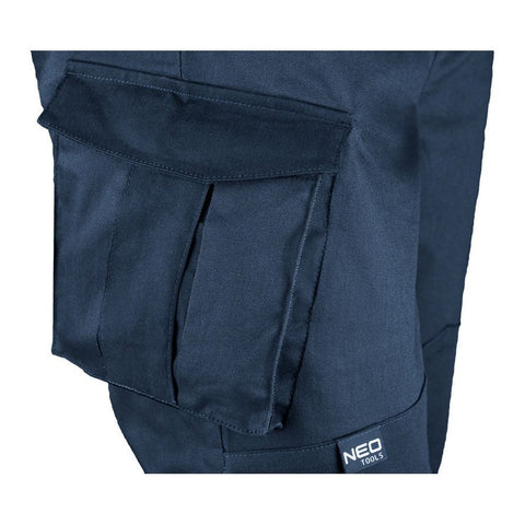 NEO TOOLS 81-224-XS Munkanadrág, tengerészkék, Navy, 60% pamut + 40% poliészter, XS