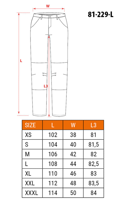 NEO TOOLS 81-229-XXXL Munkanadrág, farmer, DENIM, cipzáros oldalzsebekkel, 98% pamut, 410 g/m2, XXXL