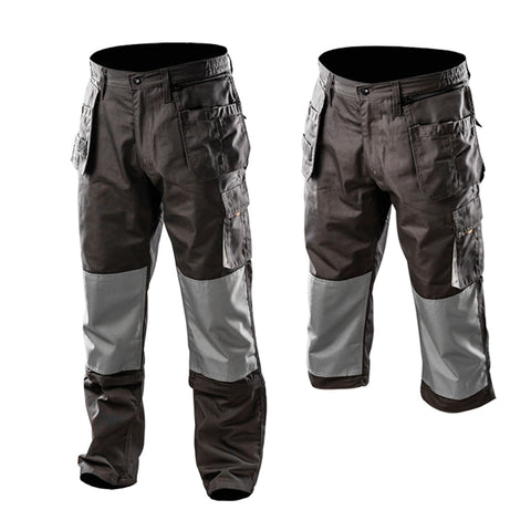 NEO TOOLS 81-230-LD Munkanadrág, HD, LD/54 65% poliészter, 35% pamut, 267g/m2, térdprotektor zseb, térd alatt lezippzározható, LD