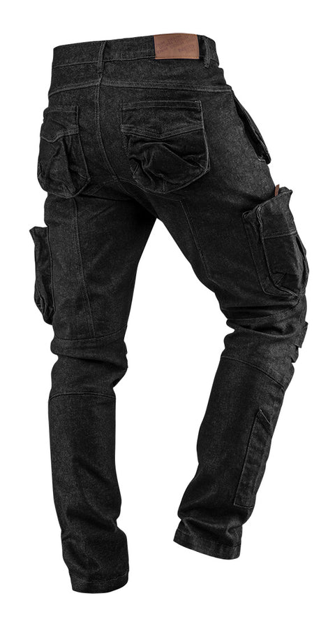 NEO TOOLS 81-233-XL Munkanadrág, farmer, DENIM, fekete, cipzáros oldalzsebekkel, 98% pamut, 410 g/m2, XL