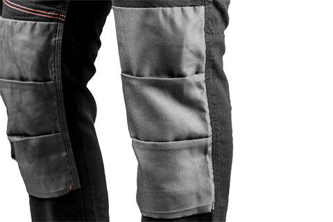 NEO TOOLS 81-238-S Munkanadrág, HD, karcsúsított(slim fit), 60% pamut, 37% polyester, 3% elastane, 285 g/m2, övvel, S