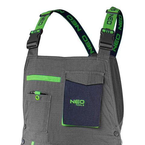 NEO TOOLS 81-247-XS Munkanadrág, kantáros, PREMIUM, 100% pamut, hasadásgátló szövet, XS