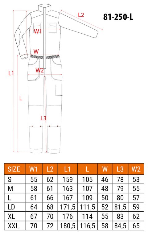 NEO TOOLS 81-250-XXL Overall, HD, XXL/58 65% poliészter, 35% pamut, 267g/m2, térdprotektor zseb, vékony fényvisszaverő csík, XXL