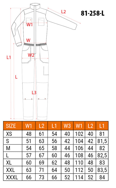 NEO TOOLS 81-258-XXL Overall, HD, karcsúsított(slim fit), 60% pamut, 37% polyester, 3% elastane, 285 g/m2, XXL