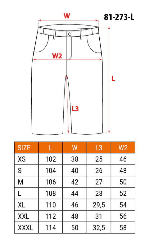 NEO TOOLS 81-273-XXXL Rövidnadrág, farmer, DENIM, fekete, cipzáros oldalzsebekkel, 98% pamut, 410g/m2, XXXL