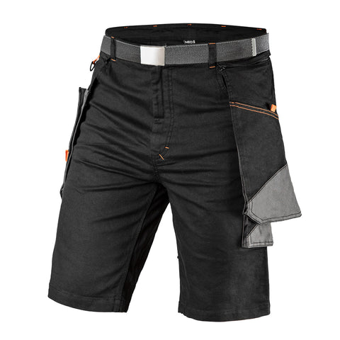 NEO TOOLS 81-278-L Rövidnadrág, HD, karcsúsított(slim fit), 60% pamut, 37% polyester, 3% elastane, 285 g/m2, övvel, több méretben