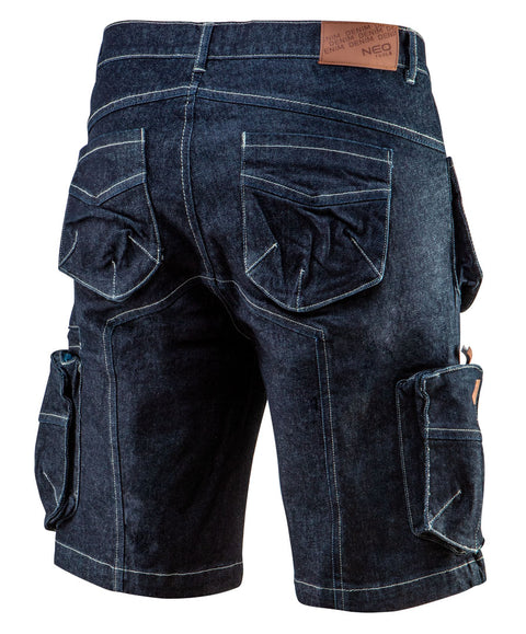 NEO TOOLS 81-279-M Rövidnadrág, farmer, DENIM, cipzáros oldalzsebekkel, 98% pamut, 410g/m2, M