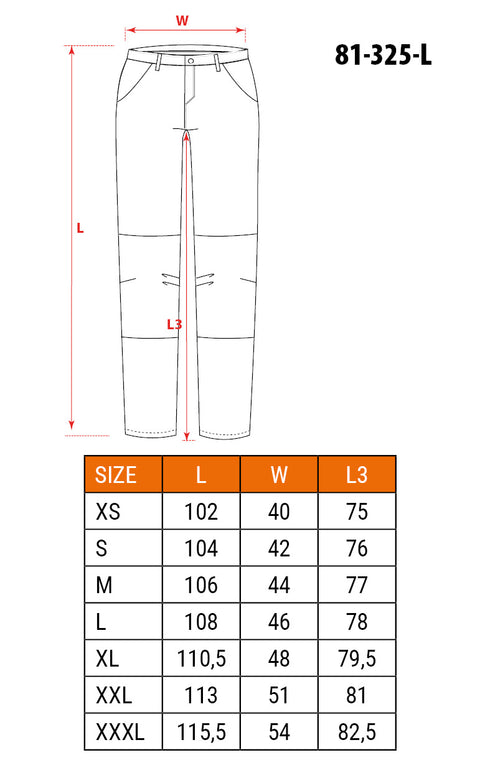 NEO TOOLS 81-325-XXXL Munkanadrág, 100% pamut, XXXL