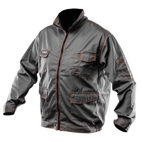 NEO TOOLS 81-410-L Munkakabát, BASIC, 35% pamut, 65% polyester, Többfunkciós zsebek, gumírozott derék, CE EN341, több méretben