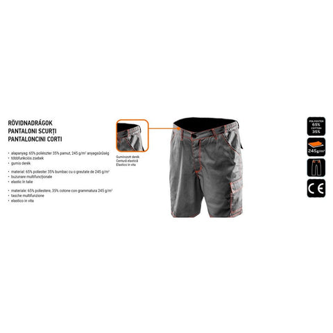 NEO TOOLS 81-440-LD Munkanadrág, rövid, BASIC, LD/54