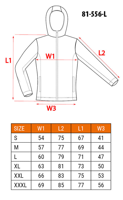 Kötött munkadzseki, extrán szigetelt, kapucnival, L