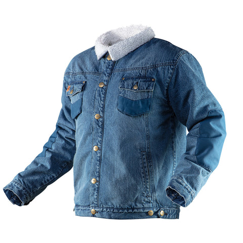 NEO TOOLS 81-557-L Munkadzseki, farmer, DENIM, béléssel, több méretben