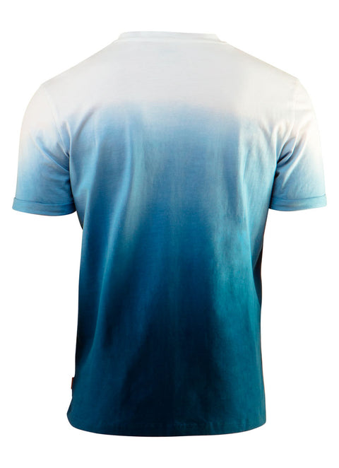 Póló, kék árnyékmintás, 100% pamut, 180g/m2,XL