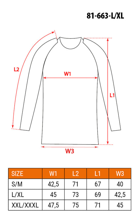 NEO TOOLS 81-663-XXL/XXXL Hosszú ujjú Thermo aláöltözet CARBON, XXL/XXXL