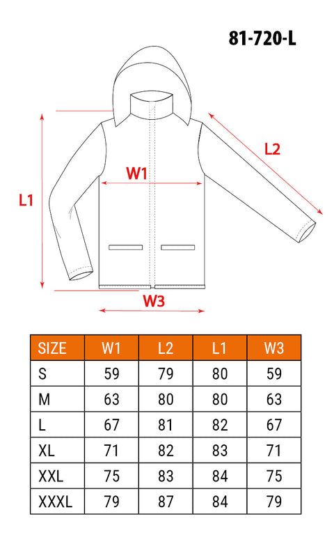 NEO TOOLS 81-720-XXXL Munkakabát, láthatósági, vízálló, sárga, XXXL