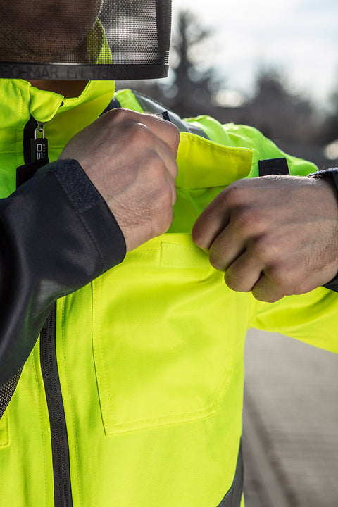 NEO TOOLS 81-742-XXXL Munkadzseki, láthatósági, VISIBILITY, citromsárga, 60% pamut, 40% polyester, 260 gsm, XXXL