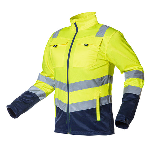 NEO TOOLS 81-742-L Munkadzseki, láthatósági, VISIBILITY, citromsárga, 60% pamut, 40% polyester, 260 gsm, több méretben