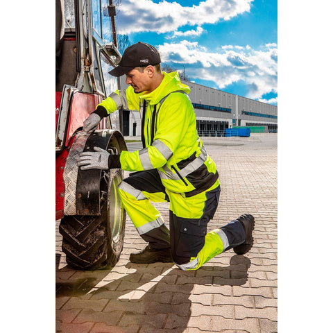 NEO TOOLS 81-745-XXL Munkadzseki, láthatósági, citromsárga, kapucnival, XXL