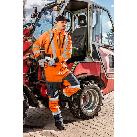 NEO TOOLS 81-745-XXL Munkadzseki, láthatósági, citromsárga, kapucnival, XXL