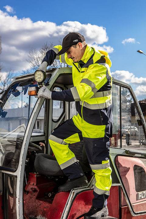 NEO TOOLS 81-750-XXXL Munkanadrág, láthatósági, softshell, citromsárga, XXXL