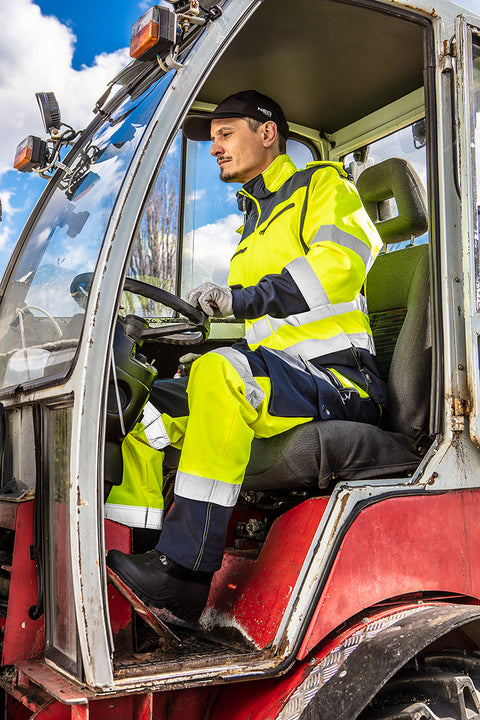 NEO TOOLS 81-750-XXXL Munkanadrág, láthatósági, softshell, citromsárga, XXXL