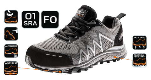 NEO TOOLS 82-734 Munkacipő, fémmentes, O1, 43