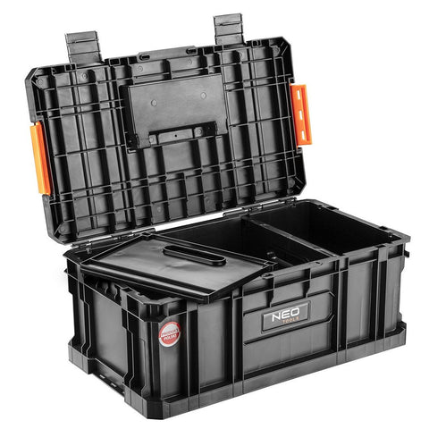 NEO TOOLS 84-061 Rakásolható szerszámosláda, szerszámláda, 530x310x225mm, System II.