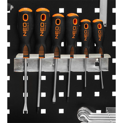 NEO TOOLS 84-093 Csavarhúzótartó kampó műhelykocsihoz, szerszámtartó falhoz(84-500, 501)