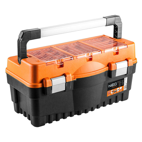NEO TOOLS 84-105 Szerszámosláda, szerszámláda 21", 545x270x280mm, 3 szortimenter